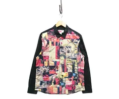 SUPREME シュプリーム×COMME des GARCONS SHIRT 18AW パッチワーク 長袖シャツ サイズM 正規品 / 29881