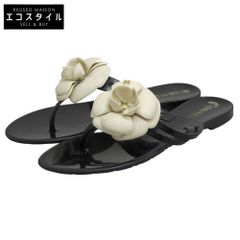 CHANEL シャネル カメリア ラバーサンダル レディース ブラック 35 12A G26012 35