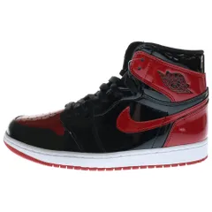 NIKE (ナイキ) AIR JORDAN 1 RETRO HIGH OG BRED PATENT 555088-063 エアジョーダン1レトロハイ ブレッド パテント ハイカットスニーカー レッド/ブラック US9/27.0cm