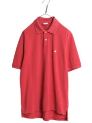 【お得なクーポン配布中!】 ブルックスブラザーズ 鹿の子 半袖 ポロシャツ メンズ M / 半袖シャツ ワンポイント カットソー コットン シンプル トップス カジュアル 赤