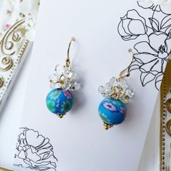 New!!♡ブルーさくらんぼピアス イヤリング ドライフラワー 推し活