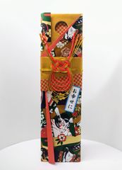 コロコロコイン  彩どり おふだ 華やかな友禅紙 歌舞伎柄 紫 透明ケース入り 御祝儀 ご長寿お祝い 手作りの想いが伝わります