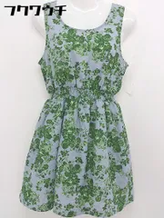 ◇ KBF+ アーバンリサーチ 総柄 ノースリーブ ミニ チュニック ワンピース サイズONE ブルー グリーン レディース  【中古】 【1107120017068】