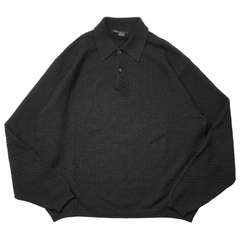 90s- Knit polo shirt