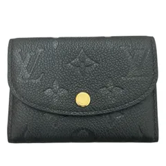 極美品 ルイ・ヴィトン LOUIS VUITTON コインケース ポルトモネ ロザリ モノグラムアンプラント ノワール M81455 ノワール レザー ポルトモネ・ロザリ レディース Used A ♯0203010255