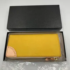 ヌメ革　長財布　made in underground osaka.japan　イエロー