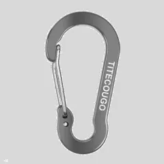 【人気商品】[TITECOUGO] カラビナ おしゃれ アルミ Dリング キーチェーン カラビナ スナップ アウトドアキャンプキーホルダー 釣り 登山 アウトドア活動 ハイキング キャンプ 旅行 グレー 4個