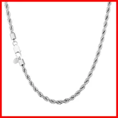 【特価セール】金メッキ ネックレスチェーンのみ ステンレス ハワイアンジュエリー チェーンネックレス シンプル メンズ 男女兼用 幅2.5/4/6mm アクセサリー フレンチロープチェーン 46/51/61cm KRKC&CO