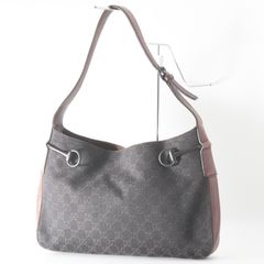 GUCCI グッチ GGキャンバス ワンショルダーバッグ ハンドバッグ ブラウン キャンバス レザー レディース メンズ （238）