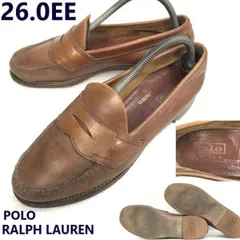 POLO RALPH LAUREN★本革/コインローファー【26.0EE/茶】グッドイヤー製法/スリッポンシューズ/Leather/Dress shoes/penny loafer◆bC-025