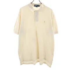 Polo by Ralph Lauren ポロバイラルフローレン 半袖 ポロシャツ XL アイボリー 鹿の子 メンズ 古着