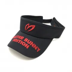 ★SALE価格★【美品】マスターバニー サンバイザー ネイビー×レッド つば刺しゅう  FR ゴルフウェア MASTER BUNNY EDITION