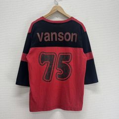 新品】VANSON バンソン フットボールT ナンバーリング L 黒白 - メルカリ