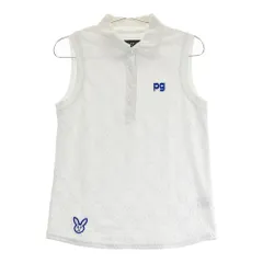 サイズ：0 PEARLY GATES パーリーゲイツ  ノースリーブ ポロシャツ うさぎ柄 ホワイト系 [240101533981] ゴルフウェア レディース ストスト