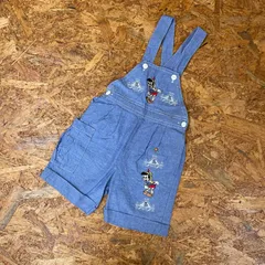 イタリア製 Artigianato Ricami ピノキオ 刺繍 オーバーオール サロペット kids キッズ レトロ ヴィンテージ MADE IN ITALY