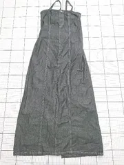 ◇ Θ GRL グレイル カジュアル 2way ノースリーブ ロング デニムキャミワンピース サイズM ブラック系 レディース E  【1508200021164】