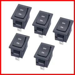 【クーポン有】24V 12V 36V DC 125V-250V 48V ACロッカースイッチ、SPSTミニオン/オフトグルスイッチ2ピンAC 5個DC 60V、自動車用オートバイボートの切断スイッチウォーターディスペンサーコーヒーポット等対応 YFFSFDC