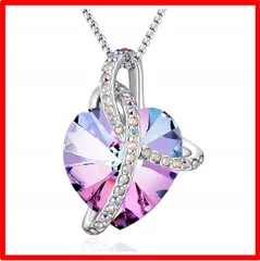 【送料無料 】RA201703NC009 [Richapex] クリスタル ネックレスレディース 海の心紫の ペンダントチェーン