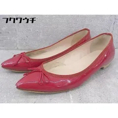 ◇ MAMIAN マミアン ポインテッドトゥ リボン フラットシューズ （23.5ｃｍ相当） レッド レディース 【中古】 【1002801856045】