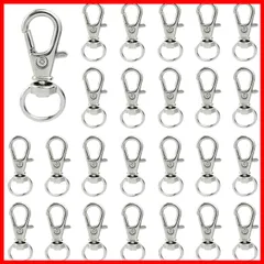 【早発送】ナスカン 32mm キーホルダー 回転フック 金具 パーツ 用 クセサリーナスカン ハンドメイド 手芸用品 手作り 30個 32mm/1.9g シルバー