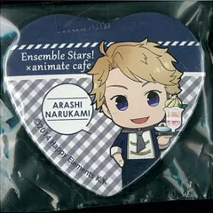 animate cafe あんさんぶるスターズ 鳴上嵐 夢ノ咲コック トレーディング ハート型 缶バッジ