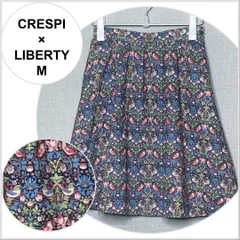 【美品♪】CRESPI リバティ　ストロベリーシーフ　フレアスカート M ひざ丈スカート　フレアスカート B295