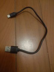 黒 USB TypeC 充電ケーブル 全長28cm