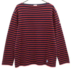 ORCIVAL オーシバル フランス製 ボーダー柄 長袖 バスクシャツ 3 レッド レディース 古着