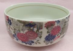 深めの小鉢5個　直径11cm×高さ5cm　Shibata CHINA　和食器　平安シリーズ　野菊柄　草花柄　柴田陶器　昭和レトロ