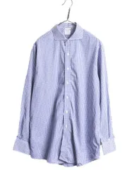 【お得なクーポン配布中!】 ブルックスブラザーズ ギンガム チェック 長袖 シャツ メンズ L 程 Brooks Brothers REGENT ピマ コットン ドレス ワイシャツ ノーアイロン