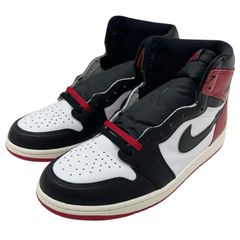 【尾張小牧店】 中古 NIKE | ナイキ スニーカー AIR JORDAN 1 RETRO HIGH OG  'BLACK TOE' WHITE/BLACK-VARSITY RED-SAIL レッド×ブラック×ホワイト 28cm 【126】
