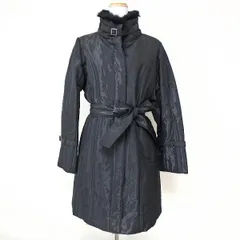 #wnc スペッチオ SPECCHIO コート 40 黒系 ハイネック 光沢 中綿 ラビットファー レディース [934557]のサムネイル