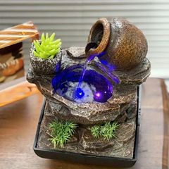 大きめ USB 滝 流木風 卓上噴水 室内用 インテリア 置物 - メルカリ