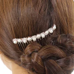 パール コーム髪飾り　ヘアコーム　ヘア飾り 結婚式 　パーティー