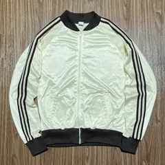 【希少】adidas トラックジャケット ベージュ　ナイロン切替　ビンテージ　O 希少XL/古着/adidas アディダス トラックジャケット ジャージ