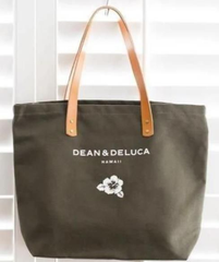 在庫処分　DEAN＆DELUCA ディーン＆デルーカ HAWAII限定 ハワイ限定トートバッグ レザーハンドル Lサイズ
