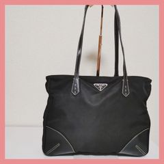 【良品】プラダPRADA肩掛けトートバッグ黒