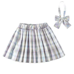☆ タイプF ☆ 130cm ☆ キッズ プリーツ スカート リボンタイ 2点セット gsk6027 女の子 キッズ プリーツスカート スクールスカート ミニスカート スカート ボトムス チェック柄 子供 子ども 卒業式 入学式 リボンタイ 2点セット