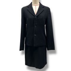 tricot COMME des GARONS 트리코콤 데 걸슨 사이드 Zip 디자인 셋업 스커트 슈트 AD2000 00s TJ-04043M TS-04063M 블랙 블랙 M사이즈 레이디스 가을 고고 헌 옷구키 창고점 No.136Y