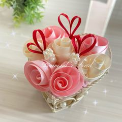 ハートのリングピロー❤︎ハワイアンリボンレイ￼