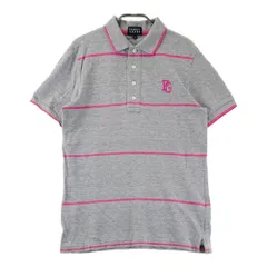 サイズ：4 PEARLY GATES パーリーゲイツ  半袖ポロシャツ ボーダー柄 グレー系 [240101445124] ゴルフウェア メンズ ストスト