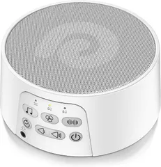 Dreamegg ホワイトノイズマシン バッテリー内蔵 29種癒し音 無段階音量調節 イヤホン対応 騒音対策 快眠グッズ(ホワイト)