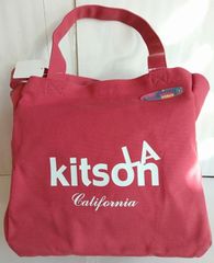💖＠大人気！キットソン トートバッグ 綿　レディース kitson 便利レッド