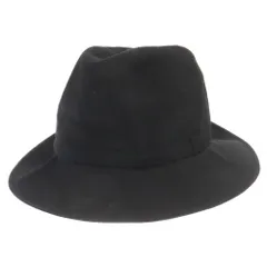 Yohji Yamamoto POUR HOMME (ヨウジヤマモト プールオム) 20SS Wrinkled Gabardine Fedora hat ギャバジン フェドラハット 中折れ帽 ブラック HR-H09-100のサムネイル