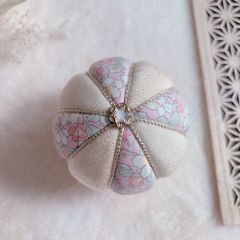 リバティ手毬❀　－彩－ 8cm単品　〜ひな祭り〜