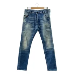 DIESEL / ディーゼル | KROOLEY-X-T ダメージ加工 ジョグジーンズ デニムパンツ | 32 | インディゴ | メンズ