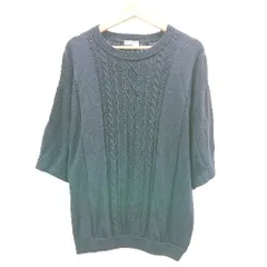 ◇ ⊇ BEAUTY&YOUTH ビューティ&ユース UNITED ARROWS 柄あり 長袖 ニットセーター サイズM ネイビー系 レディース E  【1506190013985】