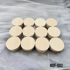 mdf 木材 円形 diy 直径67(㎜) 白 48個セット丸　飾り MDF-002