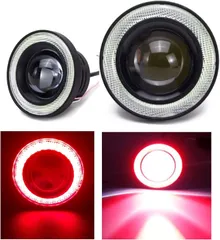 Kstyle 赤 3.0 LED フォグランプ 汎用 イカリング 付き 30w 高性能 COB 防水 左右 2個 ヴォルツ ストリーム セイバー ゼスト ゼストスパーク トゥデイ トゥデイアソシエ トルネオ ドマーニ バモス バモスホビオ ビガー リレーハーネ