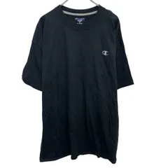Champion ロゴTシャツ 2XL ブラック チャンピオン プルオーバー ビッグサイズ カットソー 古着卸 アメリカ仕入 a704-5839